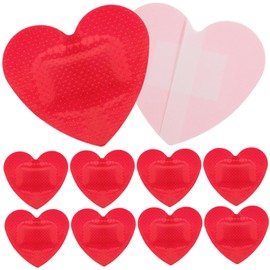 Minkissy 5sets Elastic for Wounds Hemostatic Patches Heart Shaped Non Stick Portable Dressing Pads 25pcs*5