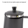 Long Narrow Coffee Kettle Black Stainless Steel Rustproof Small Pour