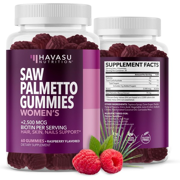 HAVASU NUTRITION Saw Palmetto for Women with 2500mcg Biotin -
