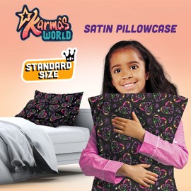 Karma's World Black Heart's Satin Pillowcase