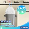 XUXRUS Bin Liners 30 L with Drawstring, White Bin Bags,
