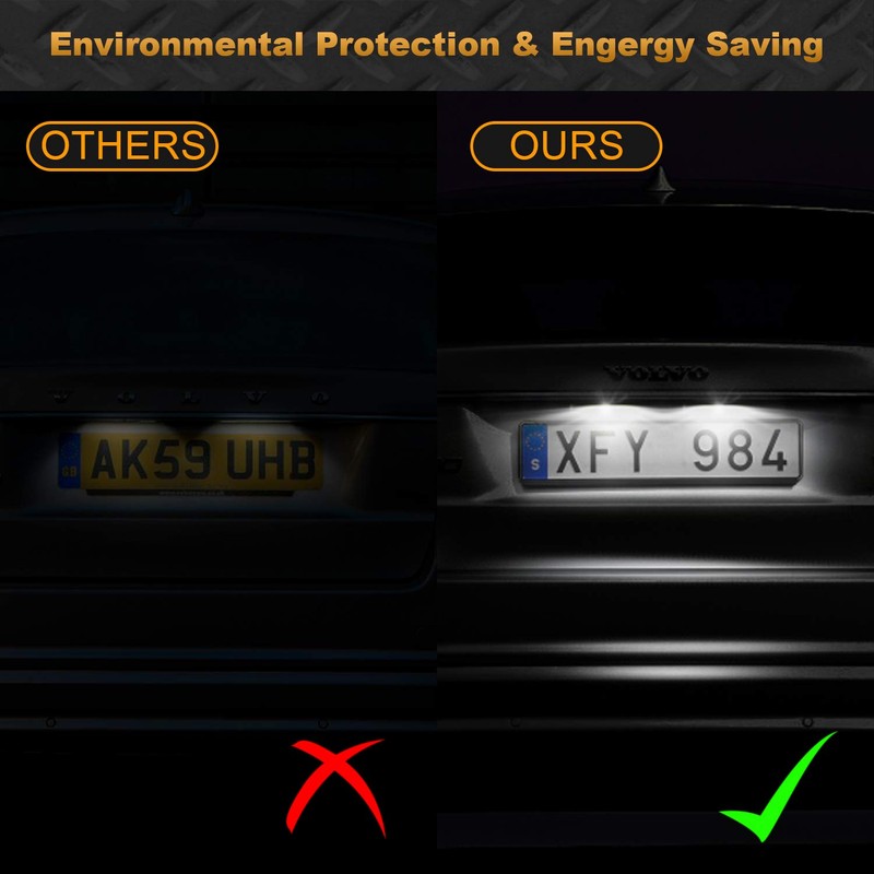 OZ-LAMPE LED Number Plate Light for Volvo V70, S80, XC60,