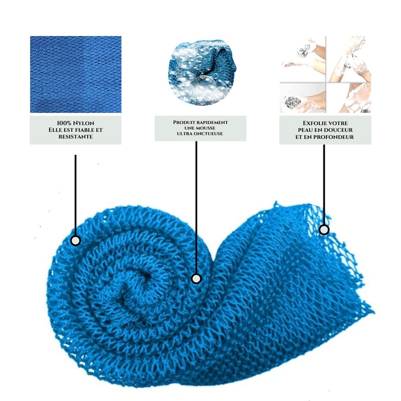 Sarhaana African Shower Net Djampe African Exfoliating Shower Sponge Bath