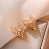 QUKE Butterfly Shape Clip On Earrings Stud Earrings Not Pierced