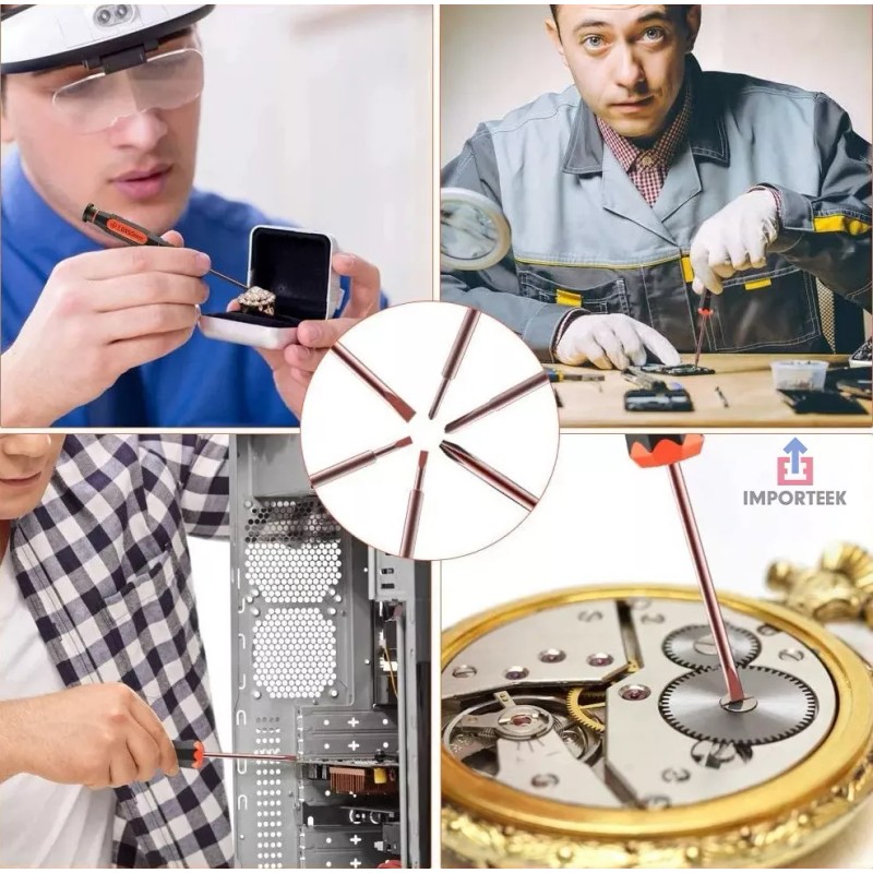 Importeek Kit Juego Desarmadores Joyero Relojero Celulares Electronica
