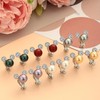 Clip on Earrings,Cubic Zirconia Faux Pearl Earrings for Women Non