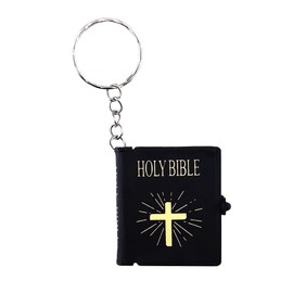 Mini Bible Keychain for Men Women Christian Tiny Bible Keychain for Wallet Purse Charm Accessaries for Handbag Backpack Christian Miniature Bible Key Chain Accessaries for Men Women