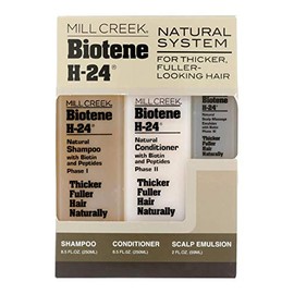 Pack of 1 x Mill Creek Biotene H-24 Tri-Pack Shampoo Conditioner Scalp Emulsion - 1 Set