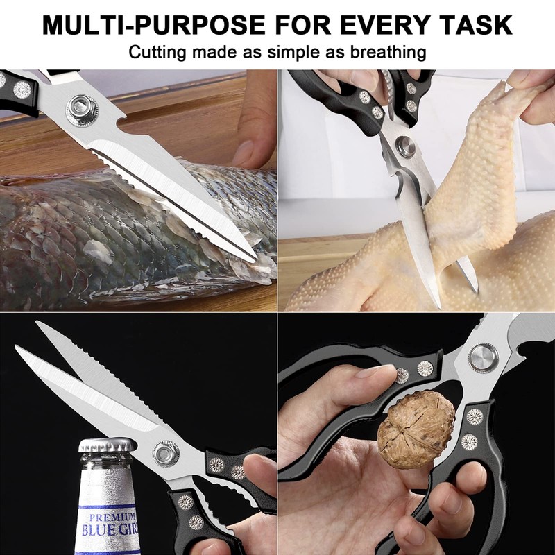 CGBE Kitchen Scissors, Multi-Purpose Kitchen Shears, Heavy Duty Dishwasher Safe