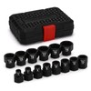 EMENTOL 14PCS 3/8" Drive Low Profile Nano Impact Socket Set,