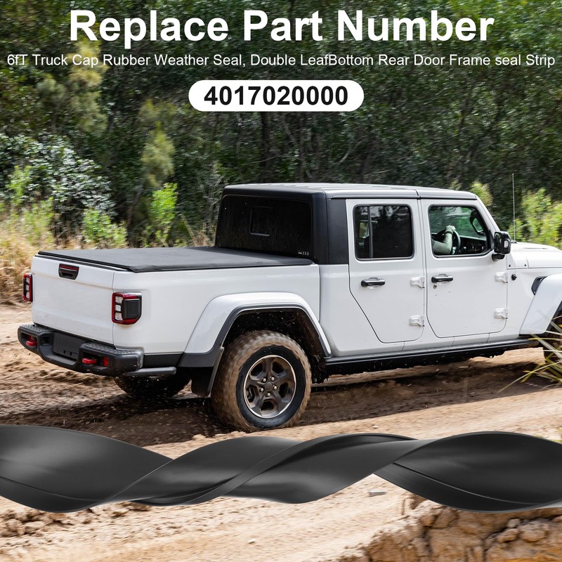 6ft (1.8m) Truck Rear Cover Double Seal - T-Groove Rubber
