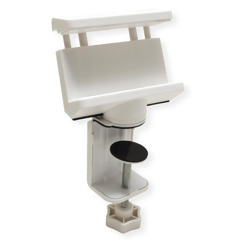 VALUE Table Clamp for Power Strip, Rotatable 360°, White