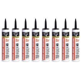 8 Pack Dap 18854 High Heat Mortar Silicate Cement - Black 10.1-oz Cartridge