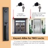 NEWBANG HARDWARE Keyed Door Handleset for Exterior Front Door Aged