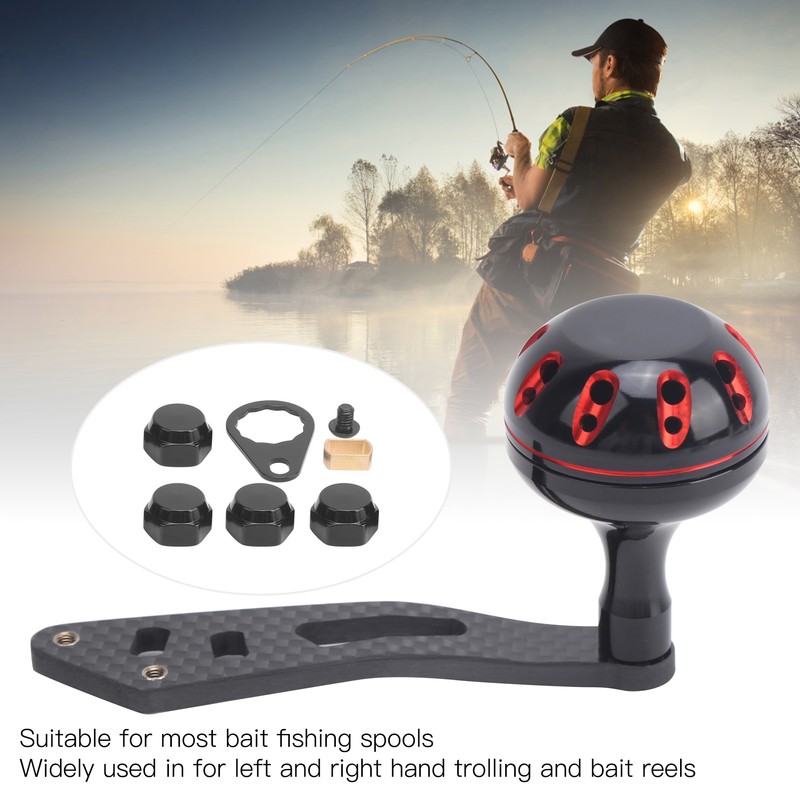 Carbon Fishing Reel Handle Knob Rocker Arm Fishing Accessory Parts