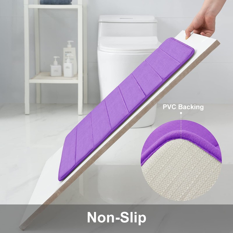 Homaxy Memory Foam Bathroom Bath Mat, Absorbent Non-Slip Bath Mat,