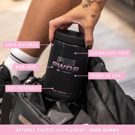 PWDRS PWDRS Pre-Workout Powder, All Natural Pre Workout for Energy, Pump, Endurance & Strength, with Caffeine (Pink Lemonade)