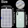 DARUITE 15 Grids Craft Storage Boxes with Compartments, Plastic Bead