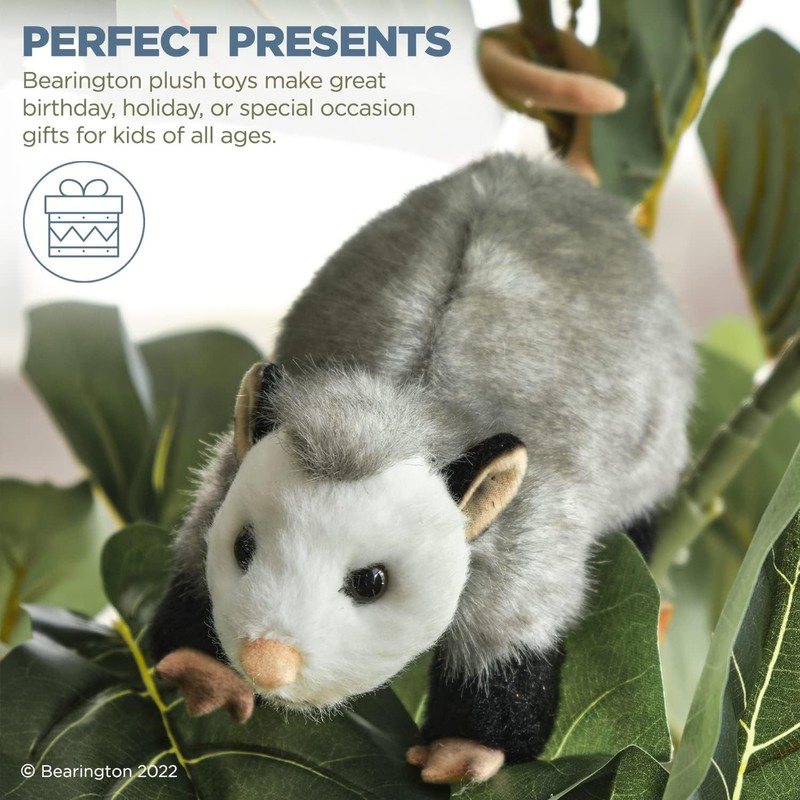 Bearington Collection Bearington Harry Plush Opossum Stuffed Animal, 9 Inch