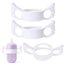 3 Pcs Baby Bottle Handles for Boon Nursh - Silicone Pouch Grip Holder for Bottles Easy Grip Bottle Handle with Quick Install for Effortless Holding an