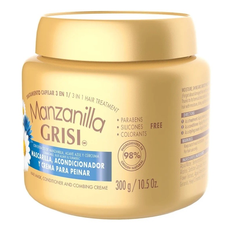 Tratamiento Capilar 3 En 1 Manzanilla Grisi