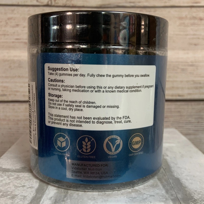 vidabotan Creatine Monohydrate Gummies 5g for Men & Women 120