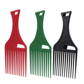 Gatuida 3pcs Plastic Hair Comb for Curly Thick Hair Afro Fork Styling Tool with Ergonomic Grip Gentle Detangling Scalp Massage for Men Women