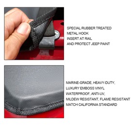 Shadeidea JK Tonneau Cover Compatible with Jeep Wrangler 4 Door JKU (2007-2018) Rear Trunk Ton Cargo Vinyl Tailgate Cover for Rubicon Sahara Sport S (American Flag) - 3 Year Warranty