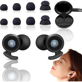 Lumbor37 Tapones de Oídos para Dormir, Tapones para Oídos Concierto Reutilizables y Ultracómodos Que Reducen El Ruido, Viajes, Sensibilidad Al Ruido Reducción de Ruido de 45-50 dB