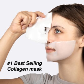 Trancend Trancend?Original Real Deep Collagen Face Mask for Korean Skin Care, Hydrating Face Masks Skincare, Bio-Collagen Hydrogel Sheet Mask, Overnight Pore Minimizing & Elasticity Improvement, 39G (4 Count)