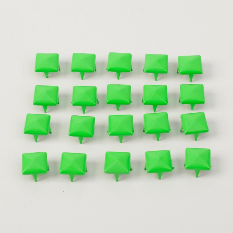 100 PCS Metal Square Rivets with Spikes - Punk Rivet