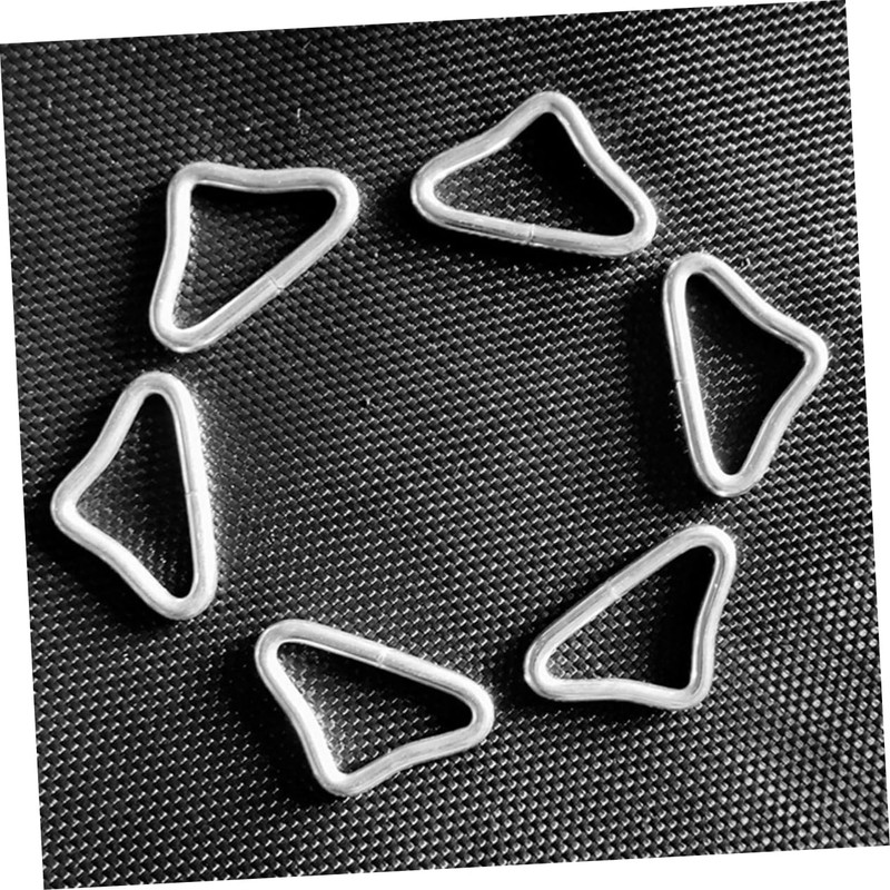 Outanaya 30pcs Trampoline Parts Metal Buckles Professional Triangle Buckles Spring