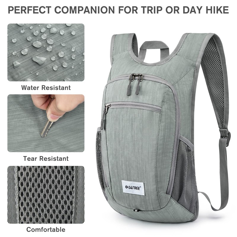 G4Free Small Backpack 10/15/20L Foldable Lightweight Hiking Backpack Women Men,