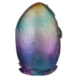 Puckator Rainbow Dragon Metallic Hatching Egg - Home Decoration - Rainbow Hatching Egg - Ornaments - Resin - Home Accessories - - Living Room Accessories - Fantasy Gifts For Men