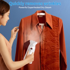 Steamer for Clothes, 900W Fast Heat-up in 15s,Hand Held Clothing Steamer for Dress Shirt, Mini Size Portable Travel Steamer for Clothes -150ml Container Removes Wrinkle plancha a vapor para ropa 110V