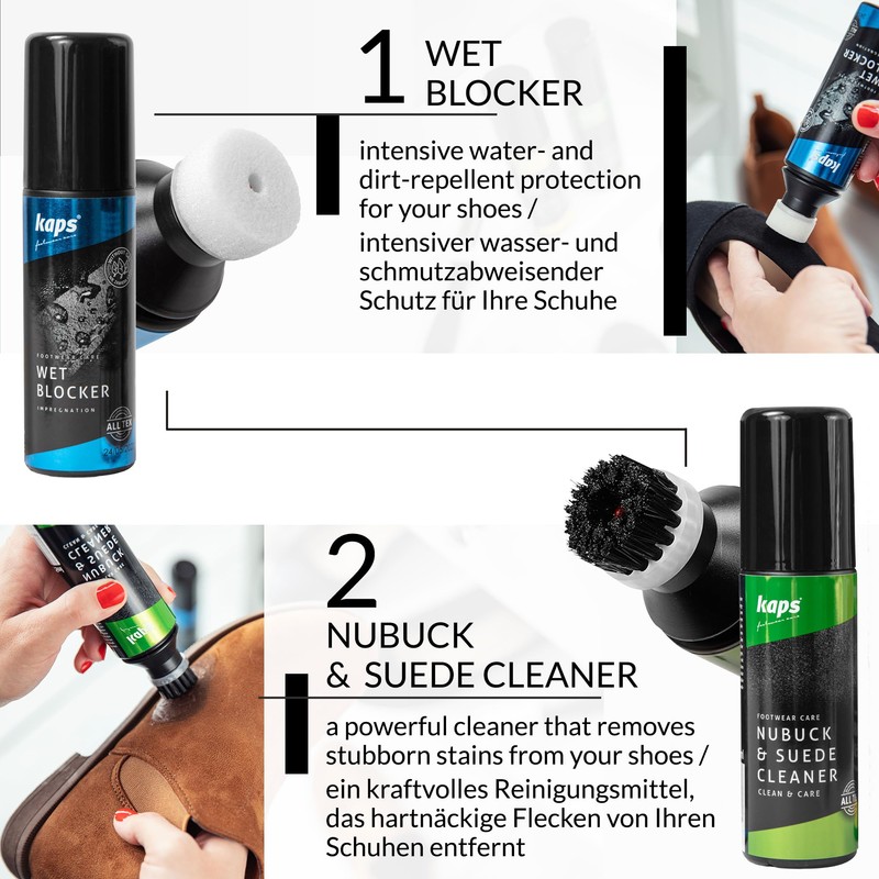 Kaps Complete Shoe Clean and Care Kit, Care Set for