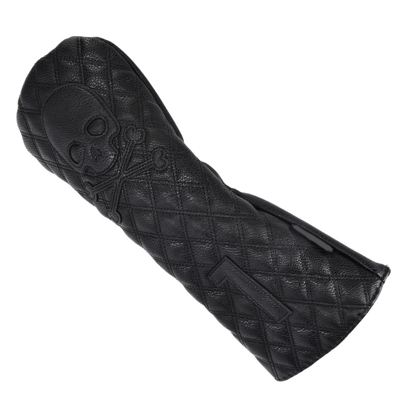 PU Leather Golf Wood Head Covers Waterproof Golf Skull Pattern