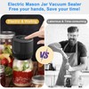 Mason Vacuum Sealer, Electric Mason Jar Vacuum Sealer Kit for