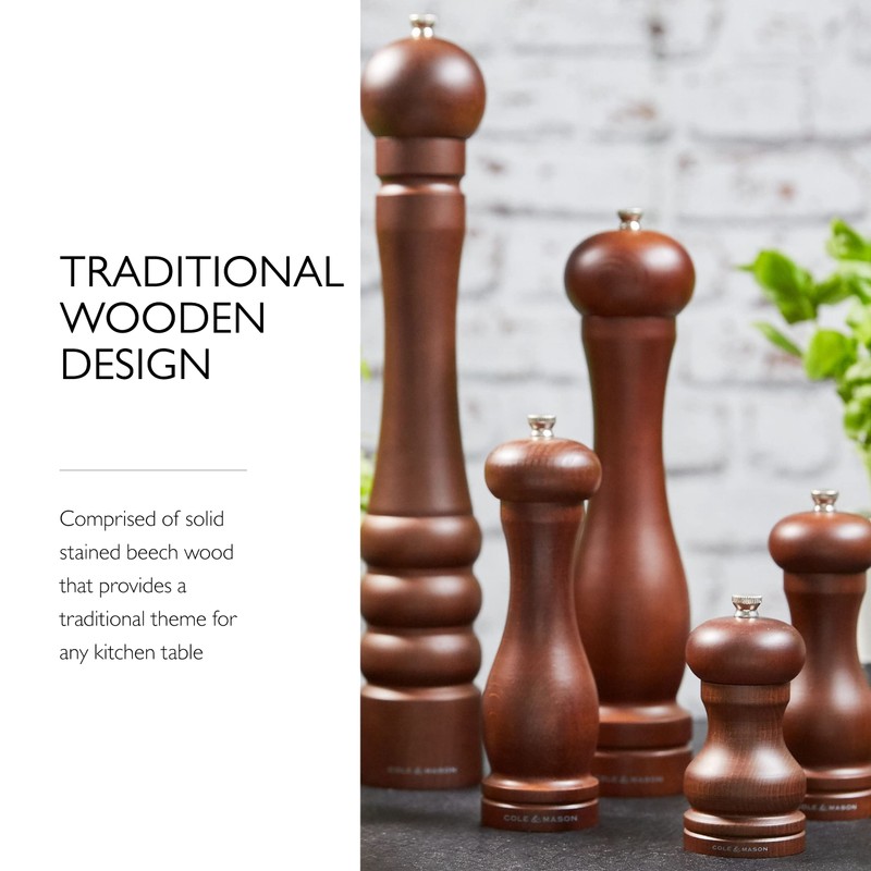 Cole & Mason 12.5-inch Forest Capstan Pepper Mill - Adjustable