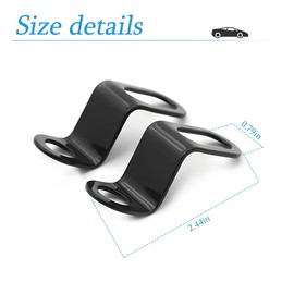 TSUGAMI Rear Turn Signals Brackets, 2PCS Motorcycle Rear Indicator Light Relocation Holder, Universal L Shape 12mm Hole Shock Brackets Motorbike Rear Turn Signal Lamp Mounting Holder (Black)