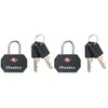 Master Lock 4681EURTBLK Pack of 2 Key Travel Padlocks TSA