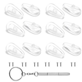 AB Max Eyeglasses Nose Pads - Soft Cushioned Rubber Glasses Replacement Nose Pad Included with Eyeglass Repair Kits for Sunglasses Myopia or Presbyopia Glasses LL-BT6JT