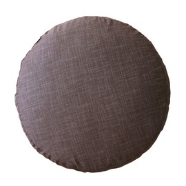 fabrizm 1444-br Cushion Cover, Made in Japan, 65 Round, Diameter 25.6 inches (65 cm), Uneven Thread, Walnut