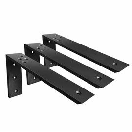 Countertop Support Brackets 3 Pack L Bracket Countertop Brackets 12" x 6" x 2.5" Heavy Duty 3/8" Thick Shelf Brackets Metal Corbels L Shape Bracket for Wood Shelf/Quartz/Granite/Concret Countertops