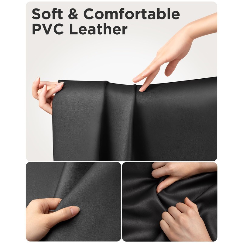 SAIJI Laptop Bed Tray Table, Adjustable PVC Leather Laptop Bed