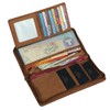 Style98 Unisex Leather Brown Passport Holder, Brown, M, Clutch