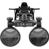 EUSTOMA Clip-on Magnifier Mini Binocular Magnifier Attaches to Glasses/Goggles, Lightweight,