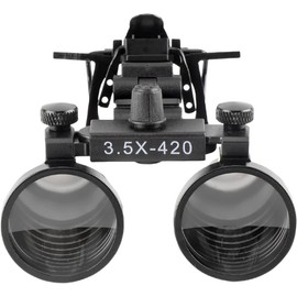 EUSTOMA Clip-on Magnifier Mini Binocular Magnifier Attaches to Glasses/Goggles, Lightweight, Metal Clip, Tightening 2.5x/3.5x, DY-101/102 (3.5x)