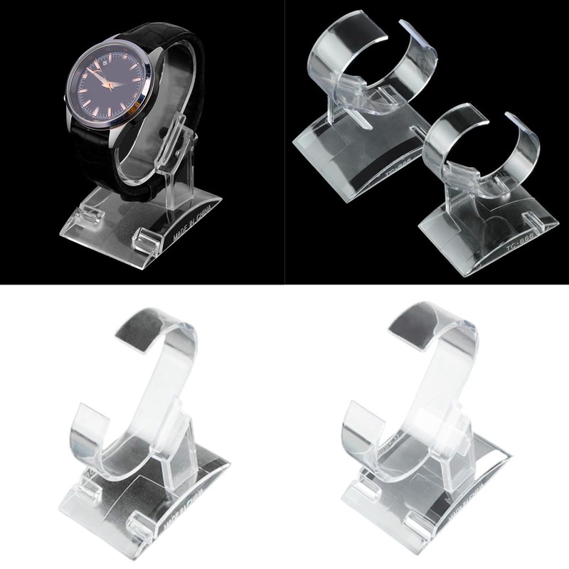 Hattba Multipurpose C Shape Clear Watch Storage Stand Jewelry Organizers