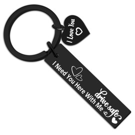 Drive Safe Keychain for Him Boyfriend Gifts Couple Gifts I Love You Gifts for Him Stocking Stuffers for Men Birthday Christmas Valentines Day Gifts for Boyfriend Husband Mens Christmas Gifts